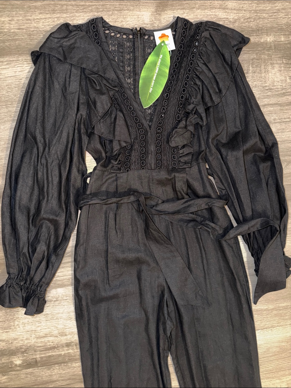 FARM Rio Lace Ruffle Jumpsuit - Picture 7 of 14